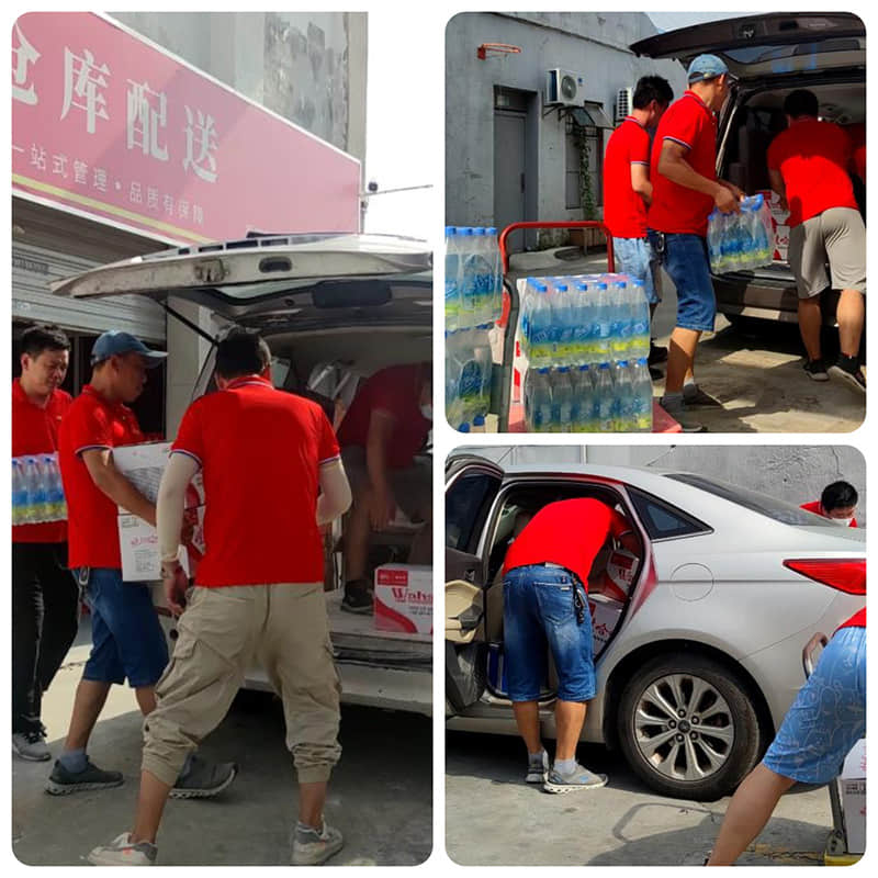 上海高溫40℃丨給96個(gè)工地一線工人送防暑物資